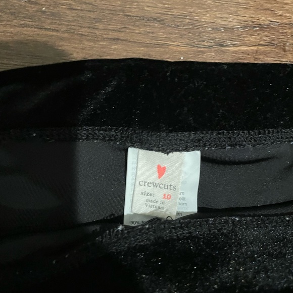 JCrew black velvet pants excellent condition.SweaterJanie&Jack listed separately - Picture 2 of 3